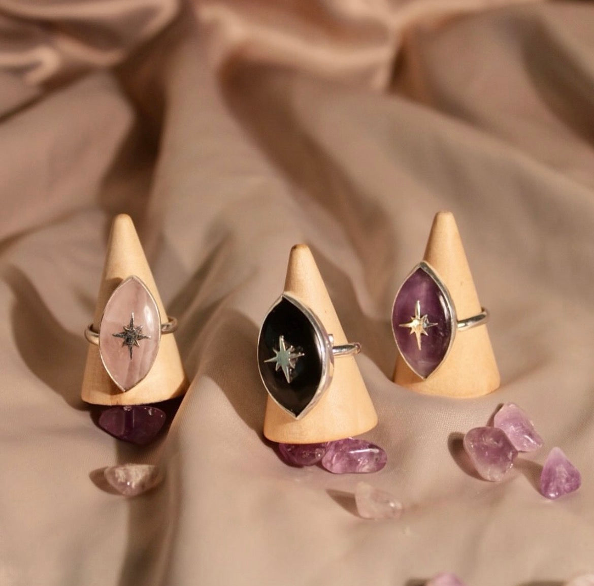 Anillo Cuarzo con estrella