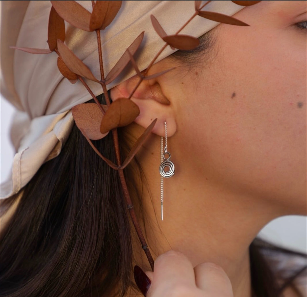 Aretes Colgantes Espirales
