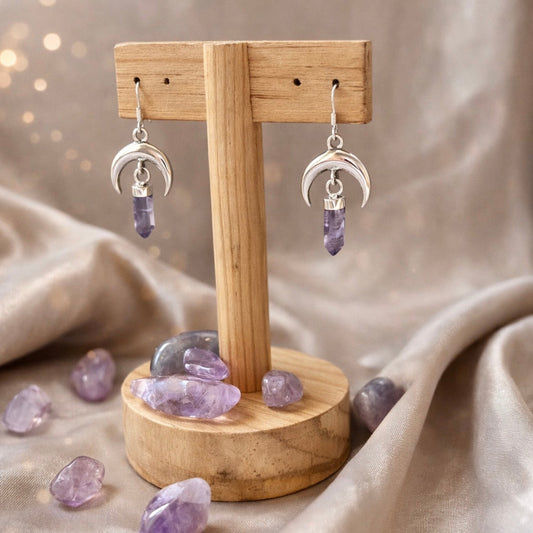 Aretes luna de la abundancia chicos