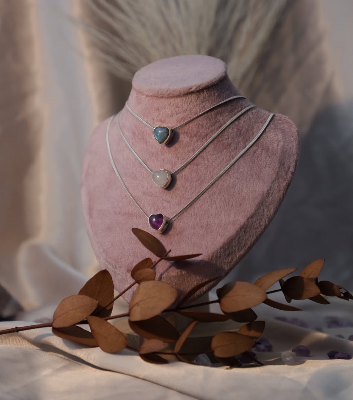 Collar Cuarzo Corazón