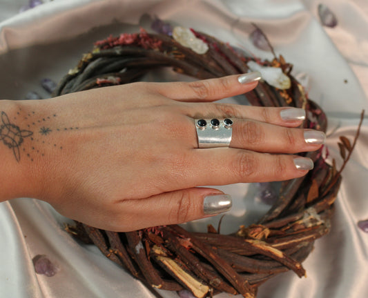 Anillo 3 Cuarzos Grande