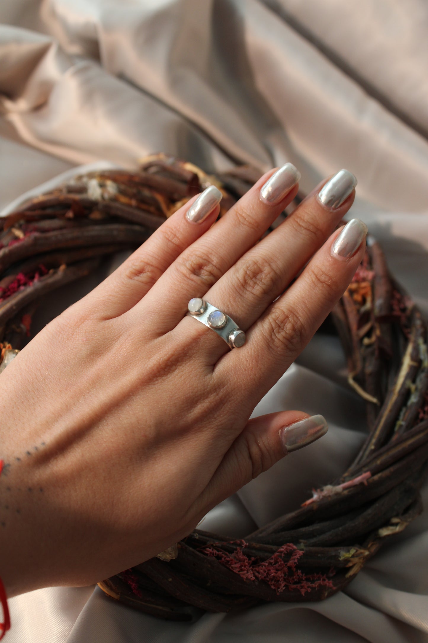 Anillo 3 Cuarzos Chico