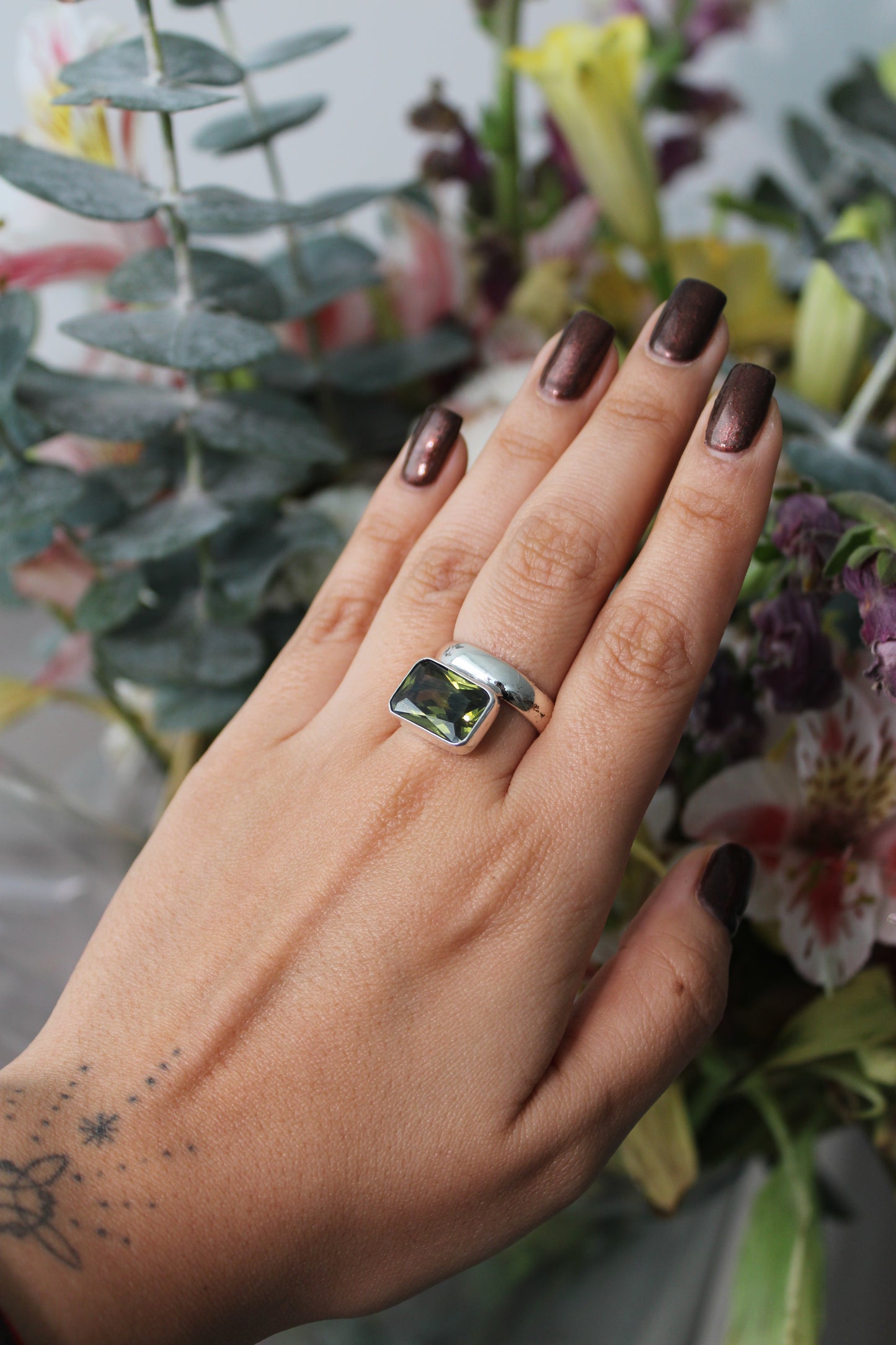 Anillo Cuarzo Rectangular