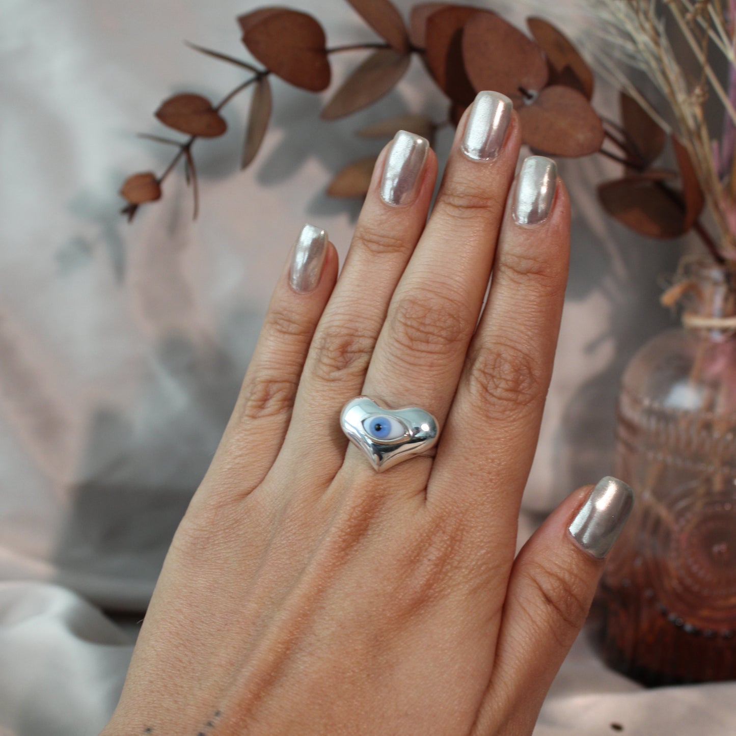 Anillo Corazón con Ojo