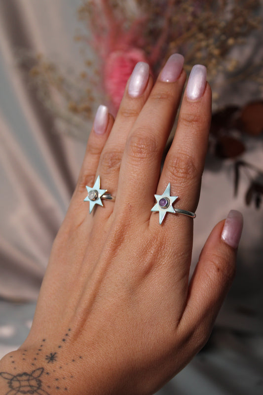 Anillo Estrella con Cuarzo