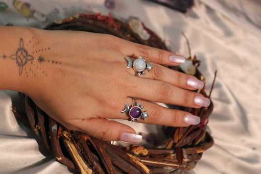 Anillo Cuarzo, Luna y Estrella