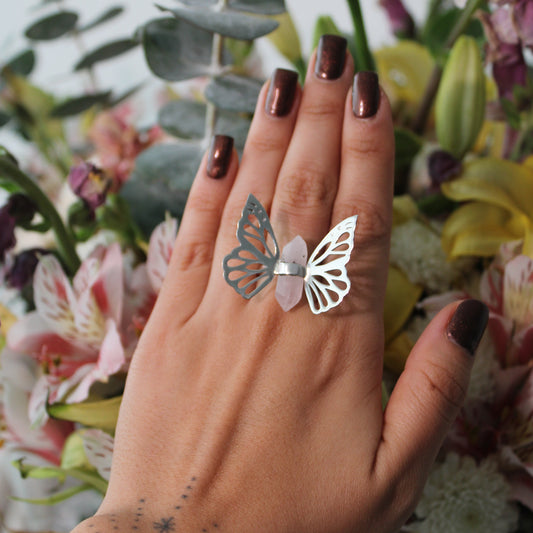 Anillo Mariposa con Cuarzo