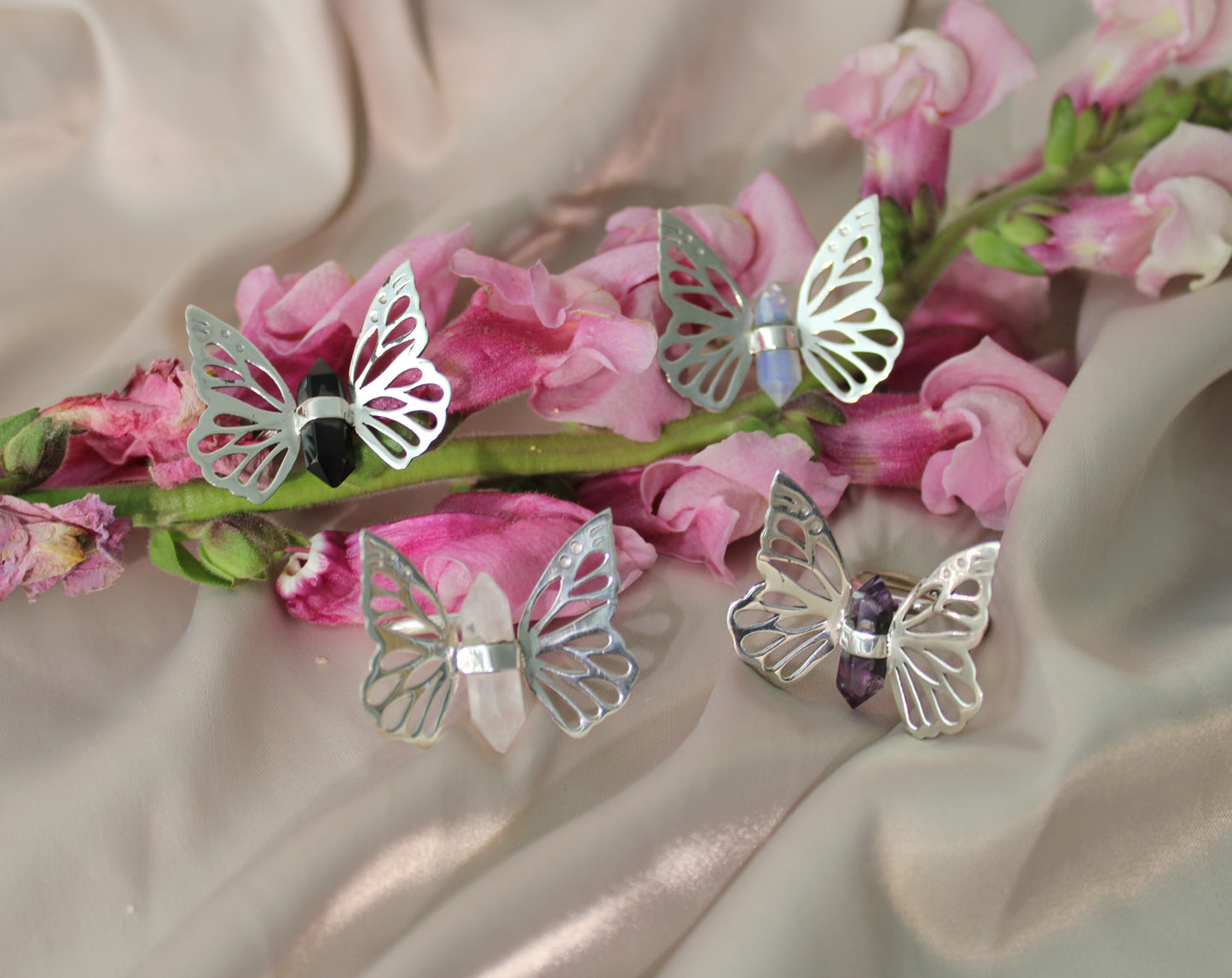 Anillo Mariposa con Cuarzo