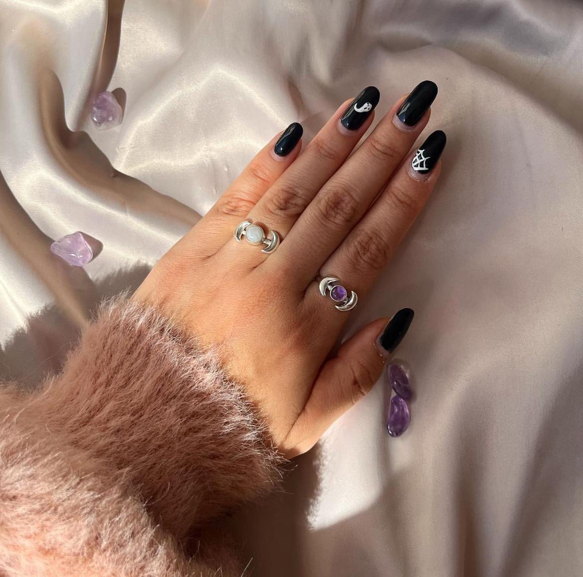 Anillo Triple Diosa con Cuarzo