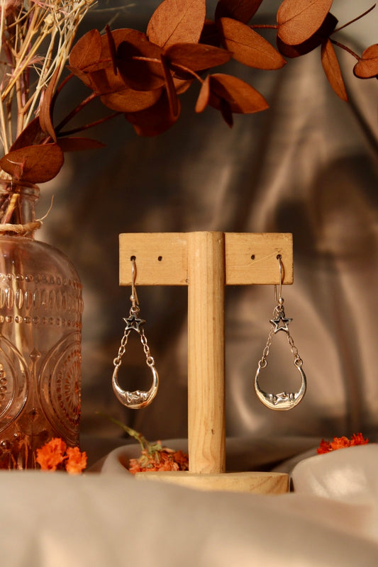 Aretes de Luna y Estrella