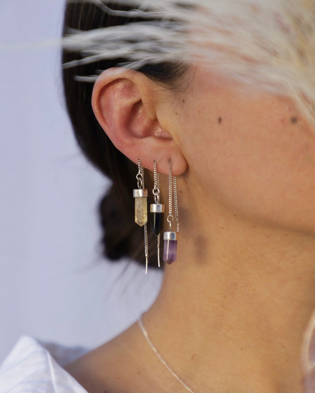 Aretes Colgantes Cuarzo