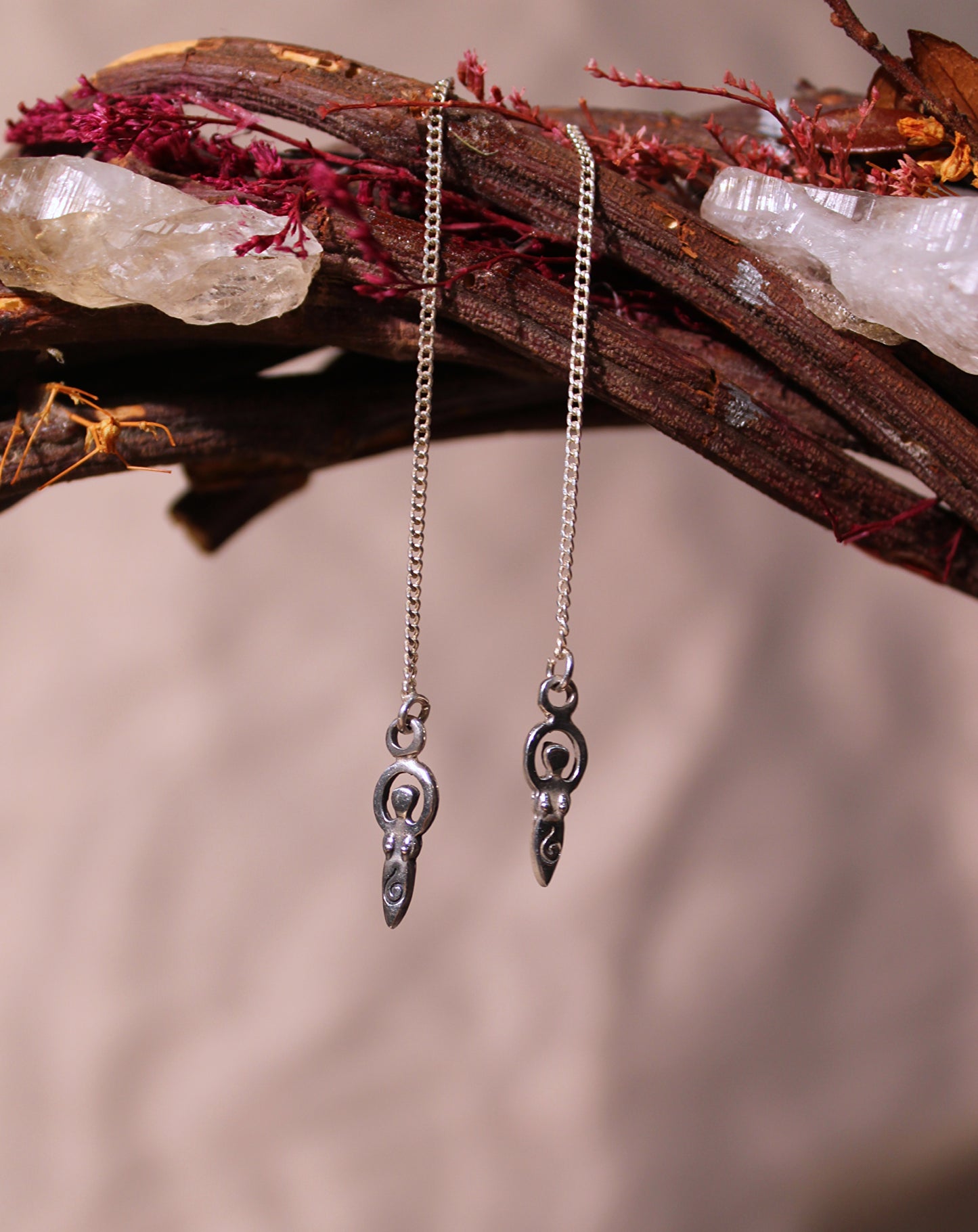 Aretes Colgantes Diosa Espiral
