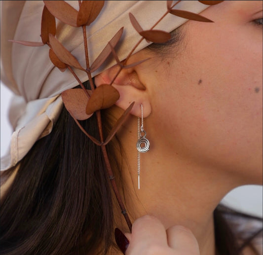 Aretes Colgantes Espirales