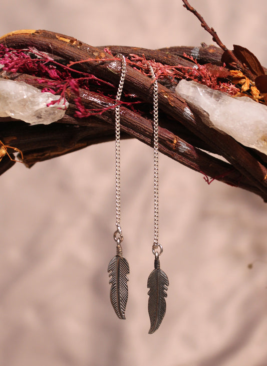 Aretes Colgantes Plumas