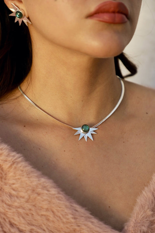 Collar Sol con cuarzo